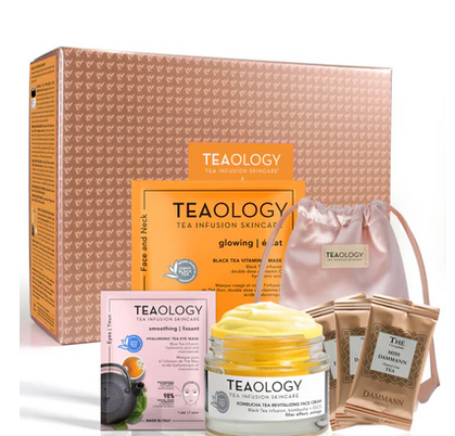 Teaology Revitalizing BeauTea Ritual Kombucha Face Cream 50ml + Vitamin C Face Mask + Hyaluronic Tea Eye Mask