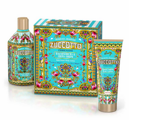 Scatola regalo con Docciaschiuma 500 mL + Crema corpo idratante 200 mL Gourmand Edition Zuccotto