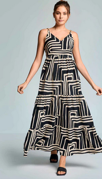 Iconique Vestito lungo con spalline Còte d'Azur