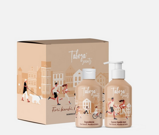 Toboga Fiori Bianchi Bagnodoccia e Sapone mani