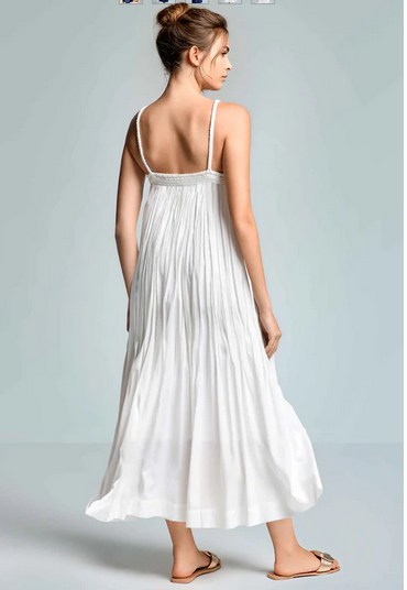 Iconique Vestito lungo con spalline Cote d'azur