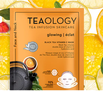 Teaology Vitamin C Maschera illuminante per viso e collo