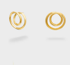 Nali'Orecchini Doppio Intreccio Pla.Oro.18K