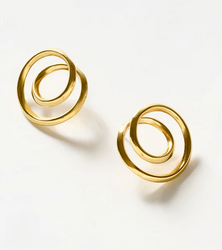Nali'Orecchini Doppio Intreccio Pla.Oro.18K