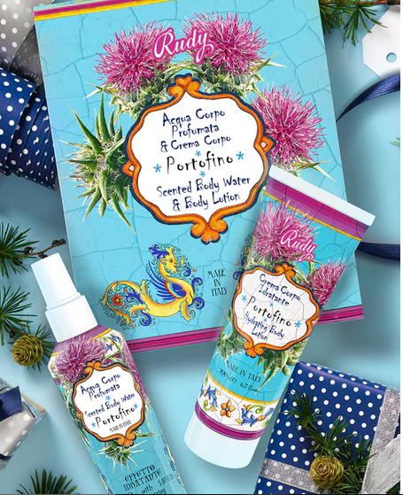 Rudy Scatola Regalo con Acqua Profumata 150ml + crema corpo idratante 200ml