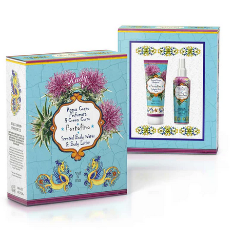 Rudy Scatola Regalo con Acqua Profumata 150ml + crema corpo idratante 200ml