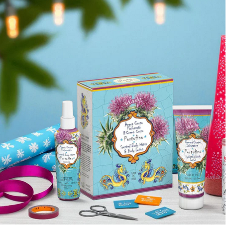 Rudy Scatola Regalo con Acqua Profumata 150ml + crema corpo idratante 200ml