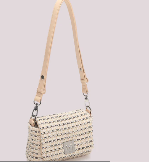 Mimi Muà Borsa a tracolla in tessuto con filo lurex
